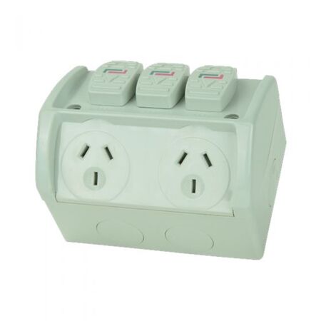WPGPO2X - 10A W/P Double Socket Ex-Switch - WPGPO2X - WPGPO2X