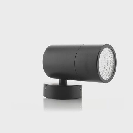 Maxi Tivah Aluminium Black TRI Colour Fixed Down Wall Pillar Lights