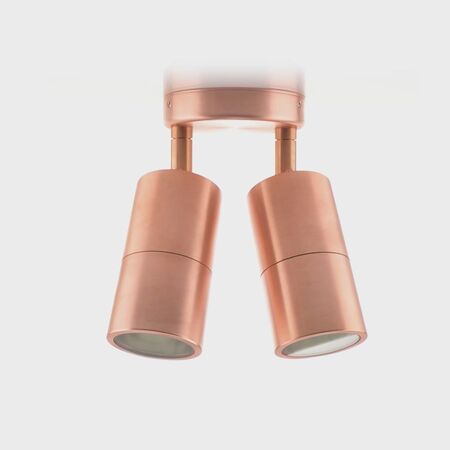 Tivah Solid Copper TRI Colour Double Adjustable Wall Pillar Lights