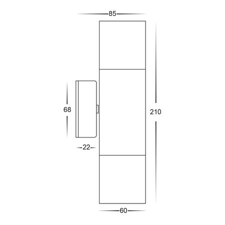 Tivah 316 Stainless Steel TRI Colour Up & Down Wall Pillar Lights