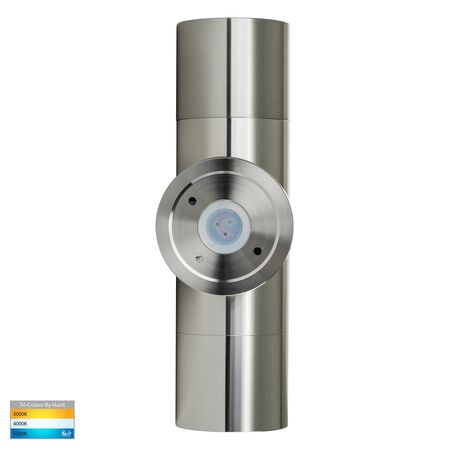 Tivah 316 Stainless Steel TRI Colour Up & Down Wall Pillar Lights