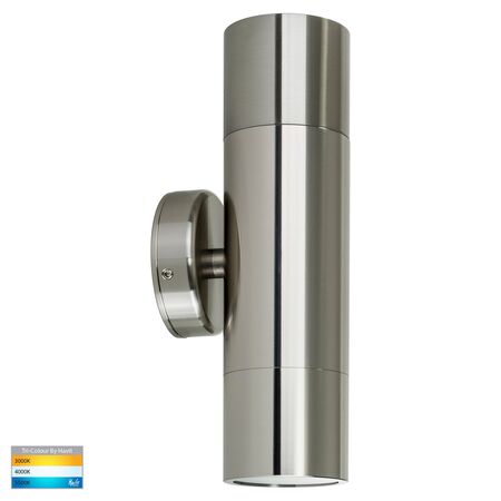 Tivah 316 Stainless Steel TRI Colour Up & Down Wall Pillar Lights