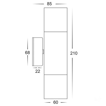 Tivah Solid Copper TRI Colour Up & Down Wall Pillar Lights