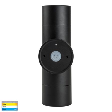 Maxi Tivah Aluminium Black TRI Colour Up & Down Wall Pillar Lights