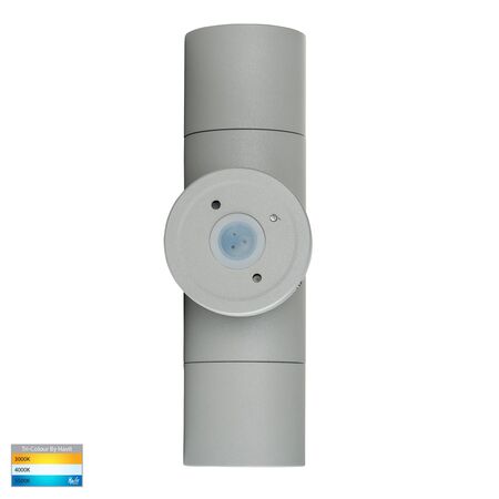 Tivah Silver TRI Colour Up & Down Wall Pillar Lights