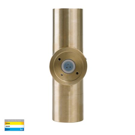 Tivah Solid Brass TRI Colour Up & Down Wall Pillar Lights