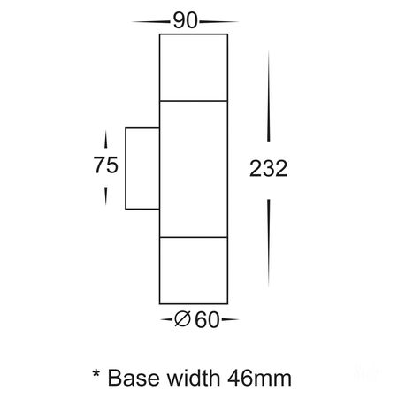 Piaz Stainless Steel TRI Colour Up & Down Wall Pillar Lights