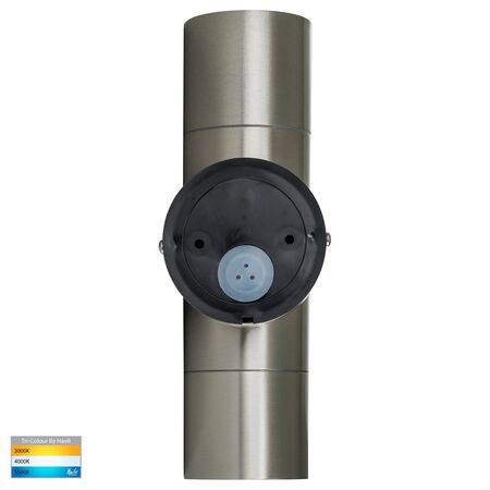 Fortis Stainless Steel TRI Colour Up & Down Wall Pillar Lights