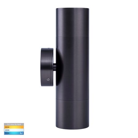 Tivah Solid Brass Graphite Coloured TRI Colour Up & Down Wall Pillar Lights