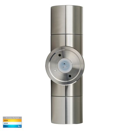 Tivah Titanium Aluminium TRI Colour Up & Down Wall Pillar Lights