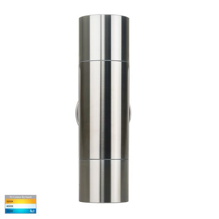 Tivah Titanium Aluminium TRI Colour Up & Down Wall Pillar Lights
