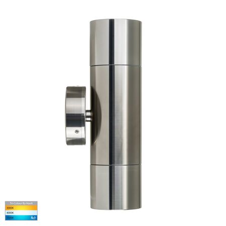 Tivah Titanium Aluminium TRI Colour Up & Down Wall Pillar Lights