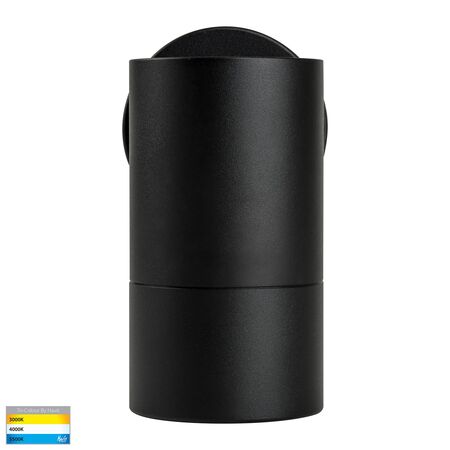 Maxi Tivah Aluminium Black TRI Colour Fixed Down Wall Pillar Lights