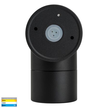 Maxi Tivah Aluminium Black TRI Colour Fixed Down Wall Pillar Lights