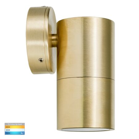 Tivah Solid Brass TRI Colour Fixed Down Wall Pillar Lights