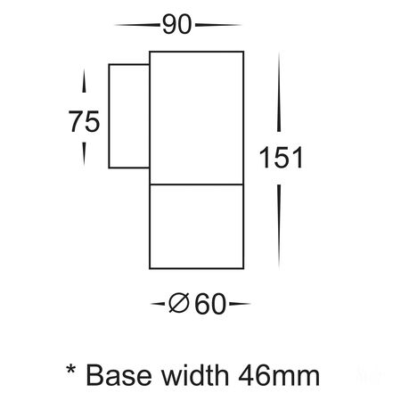 Piaz Stainless Steel TRI Colour Fixed Down LED Wall Pillar Light
