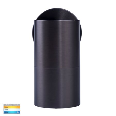 Tivah Solid Brass Graphite Coloured TRI Colour Fixed Down Wall Pillar Lights