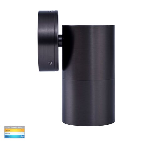 Tivah Solid Brass Graphite Coloured TRI Colour Fixed Down Wall Pillar Lights