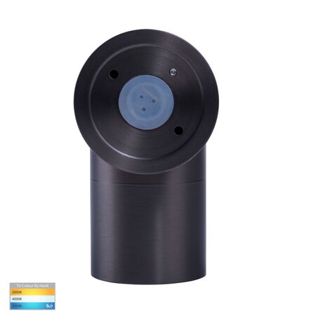 Tivah Solid Brass Graphite Coloured TRI Colour Fixed Down Wall Pillar Lights
