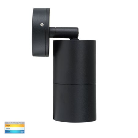 Tivah Black TRI Colour Single Adjustable Wall Pillar Lights