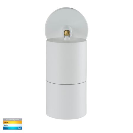 Tivah White TRI Colour Single Adjustable Wall Pillar Lights