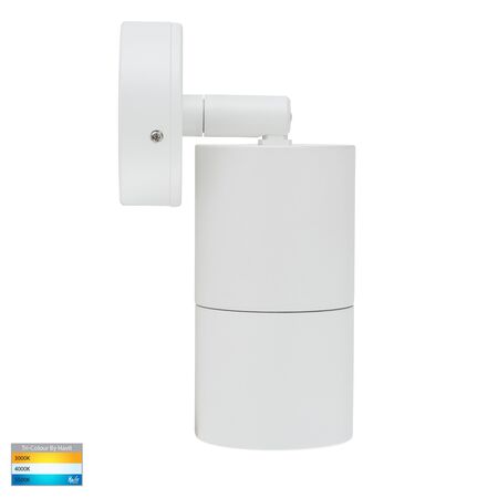 Tivah White TRI Colour Single Adjustable Wall Pillar Lights