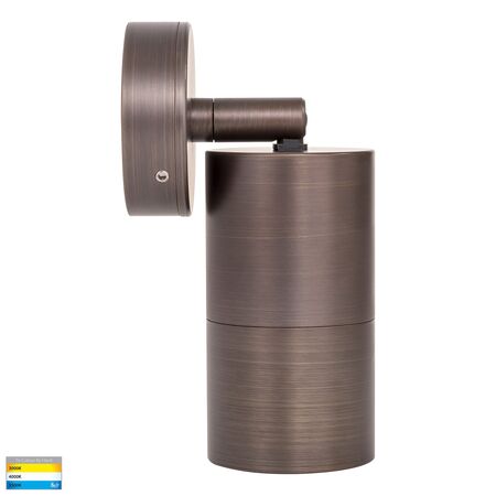 Tivah Antique Brass TRI Colour Single Adjustable Wall Pillar Lights
