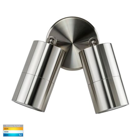 Tivah 316 Stainless Steel TRI Colour Double Adjustable Wall Pillar Lights