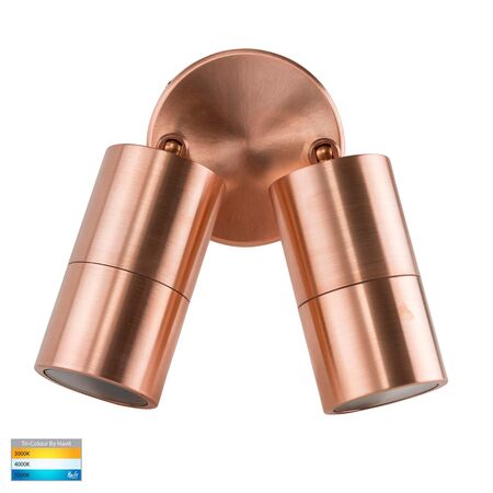 Tivah Solid Copper TRI Colour Double Adjustable Wall Pillar Lights
