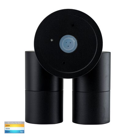 Tivah Black TRI Colour Double Adjustable Wall Pillar Lights
