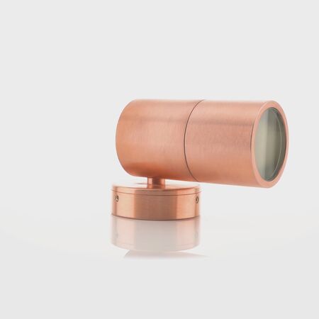Tivah Solid Copper TRI Colour Fixed Down Wall Pillar Lights