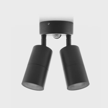 Tivah Aluminium Black TRI Colour Double Adjustable Spot Lights with Sensor