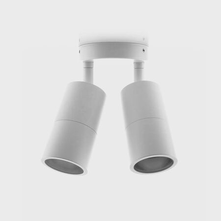 Tivah White TRI Colour Double Adjustable Wall Pillar Lights