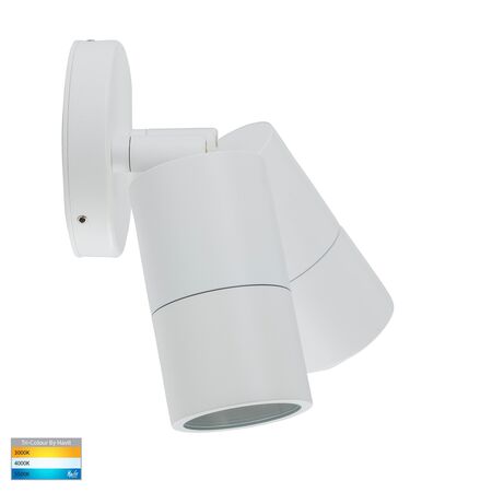 Tivah White TRI Colour Double Adjustable Wall Pillar Lights