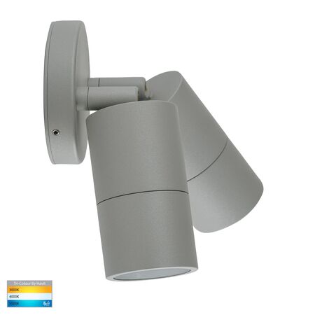 Tivah Silver TRI Colour Double Adjustable Wall Pillar Lights