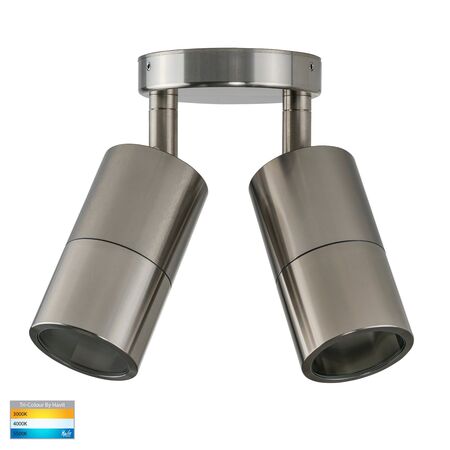Tivah Titanium Aluminium TRI Colour Double Adjustable Wall Pillar Lights