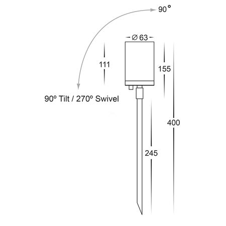 Eden 316 Stainless Steel TRI Colour LED Garden Spike Light