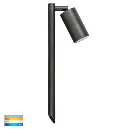 Tivah Antique Brass TRI Colour Single Adjustable LED Spike Light