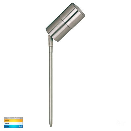 Fortis Stainless Steel TRI Colour Single Adjustable LED Spike Light