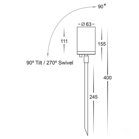 Eden Solid Copper TRI Colour LED Garden Spike Light
