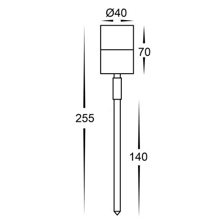 Mini Tivah Graphite 3w MR11 Garden Spike Light