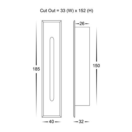 Paso Black Recessed LED Step Light