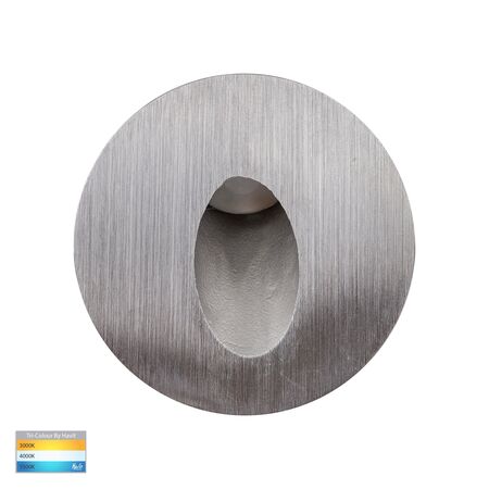 Mini Reces 316 Stainless Steel Round TRI Colour Recessed LED Step Light