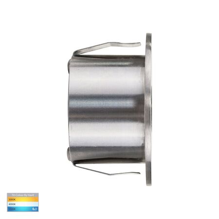 Mini Reces 316 Stainless Steel Round TRI Colour Recessed LED Step Light