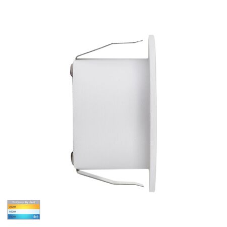 Mini Reces White Round TRI Colour Recessed LED Step Light
