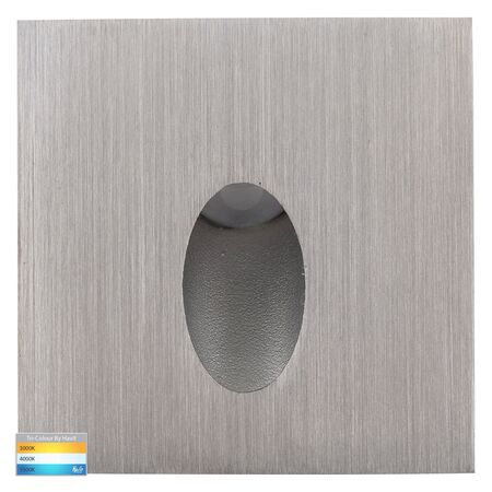 Reces 316 Stainless Steel Square TRI Colour Recessed LED Step Light