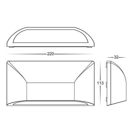 Seevive Polycarbonate Black LED Step Light