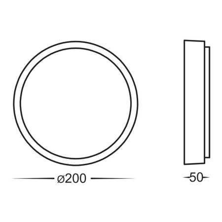 Liptor Black 10w Ceiling Mounted LED Oyster