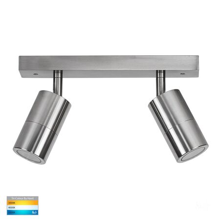Tivah Titanium Aluminium 2 Light TRI Colour LED Bar Lights
