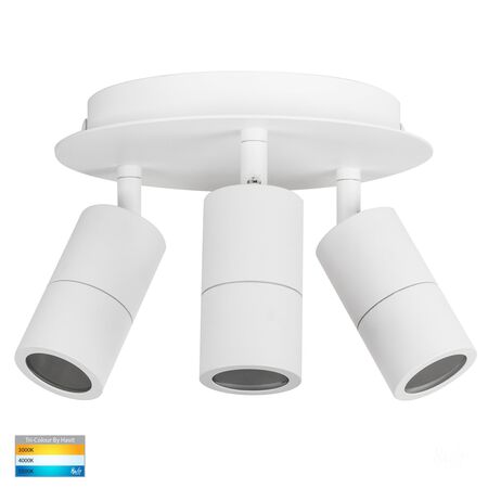 Tivah White 3 Light Round Plate